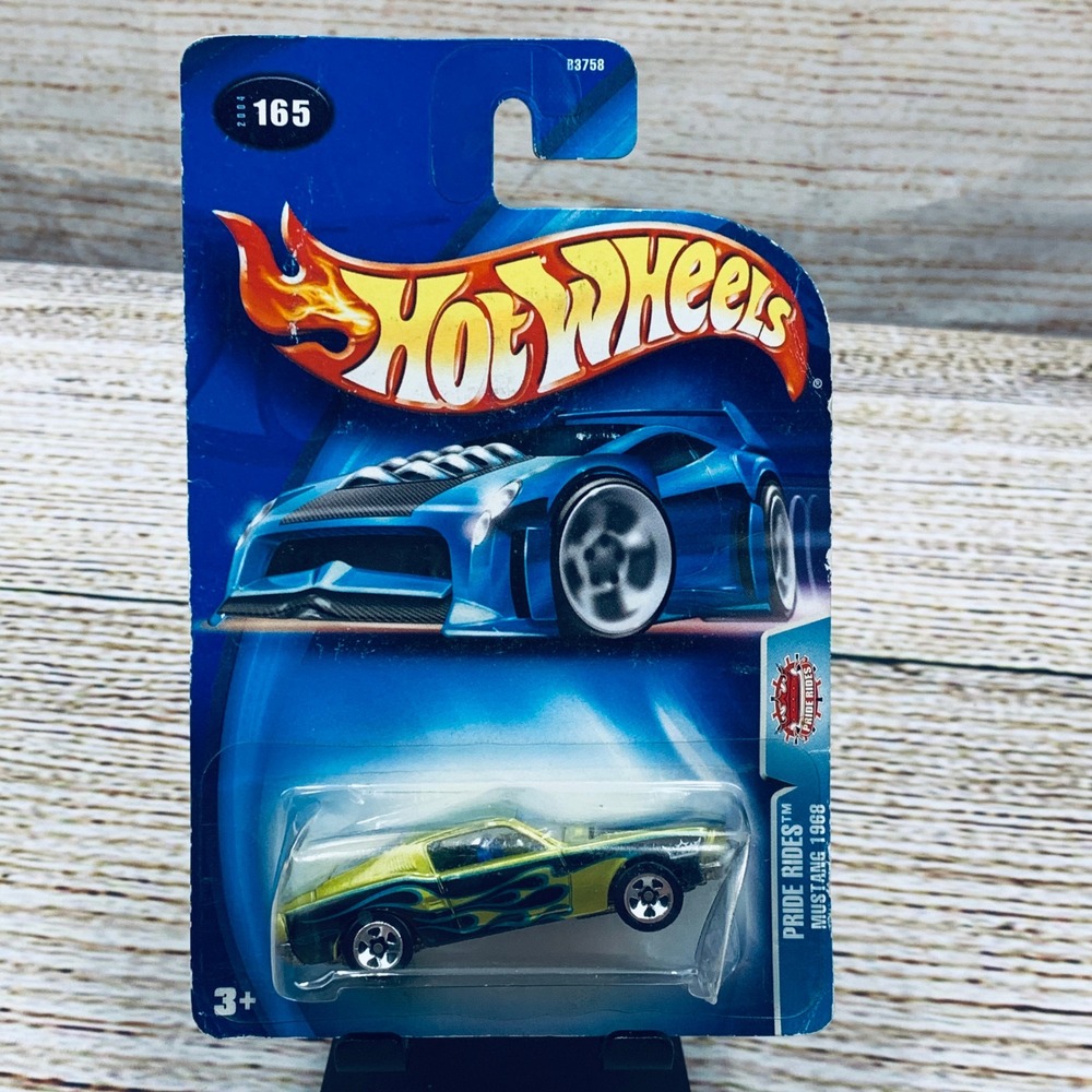 Hot Wheels Pride Rides 1968‎ Mustang Diecast Car 2004 #165 New in Package